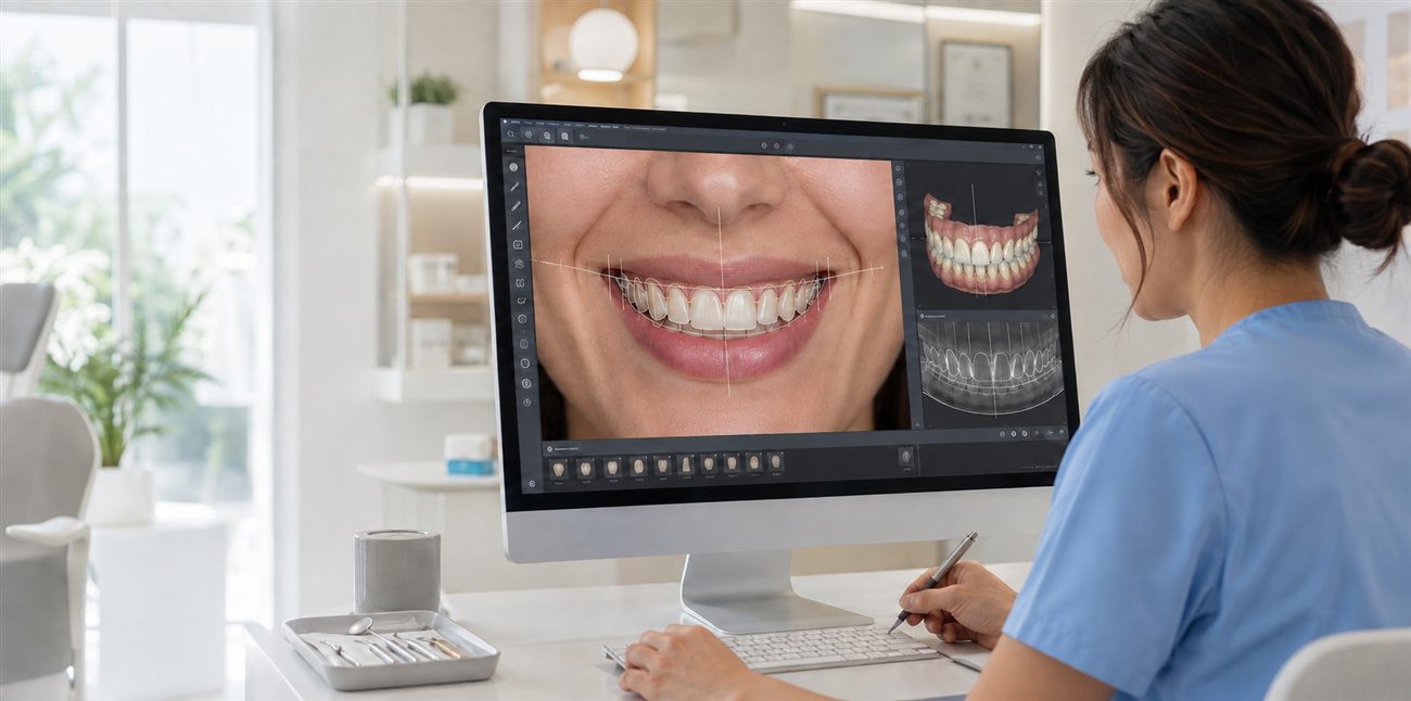 Digital smile design planning at Noa Dental Valencia