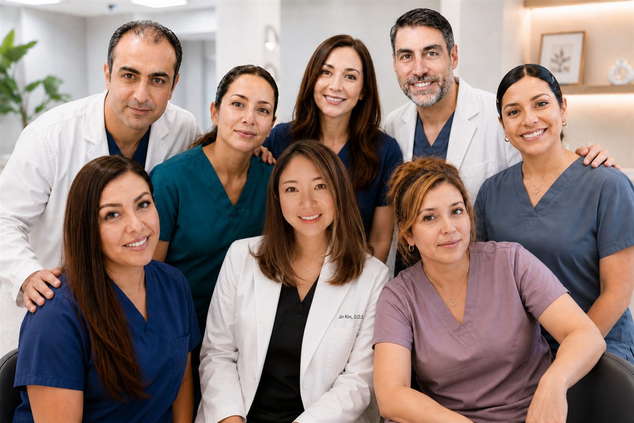 The full Noa Dental team — doctors and staff ready for same-day emergencies