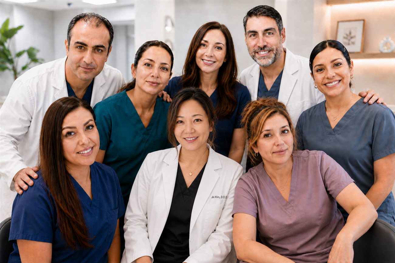 The full Noa Dental team — doctors and staff ready for same-day emergencies